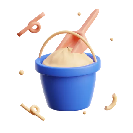 Sand Bucket  3D Icon