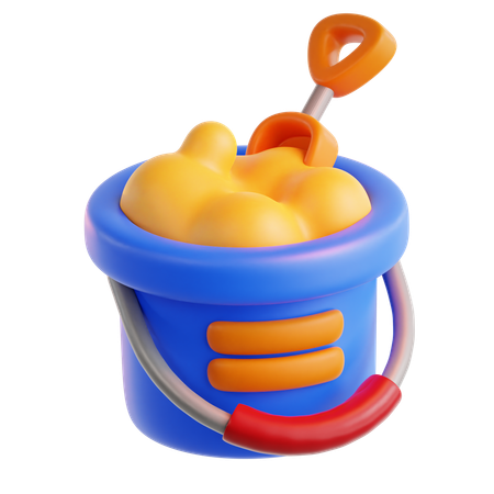 Sand Bucket  3D Icon