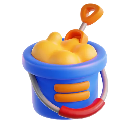 Sand Bucket  3D Icon