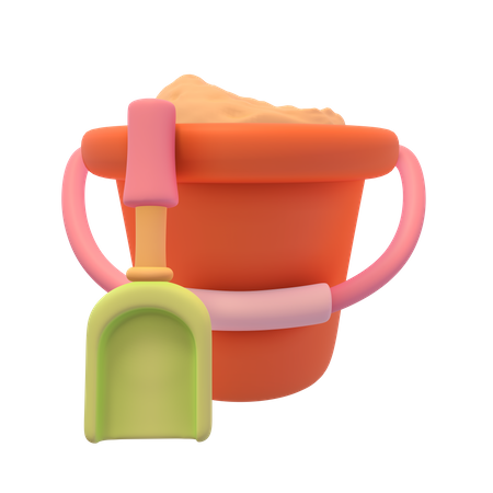 Sand Bucket  3D Icon