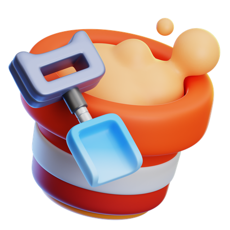 Sand Bucket  3D Icon