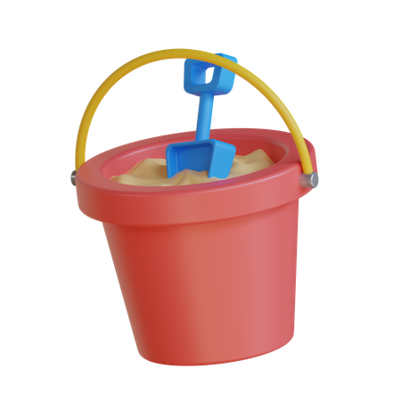 Sand Bucket  3D Icon