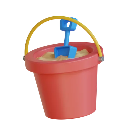 Sand Bucket  3D Icon