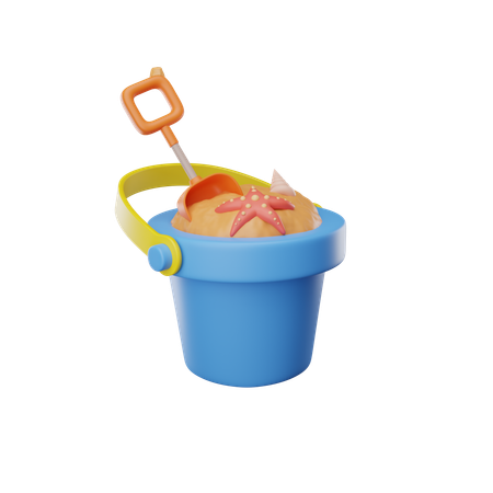 Sand Bucket  3D Icon