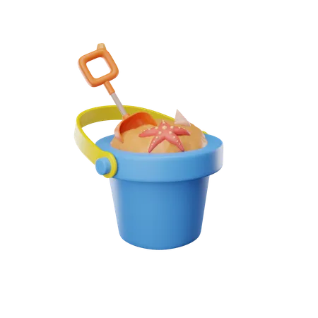 Sand Bucket  3D Icon