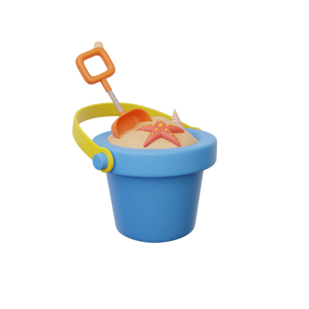 Sand Bucket  3D Icon