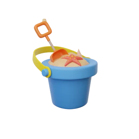 Sand Bucket  3D Icon