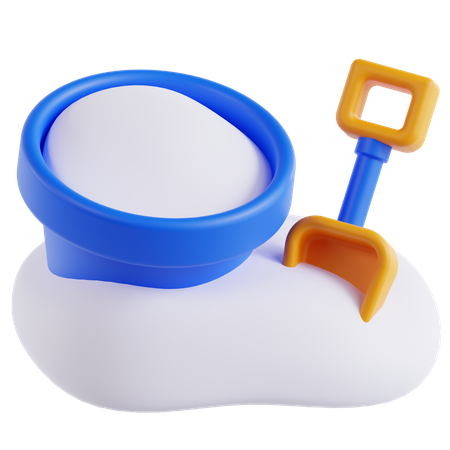 Sand Bucket  3D Icon