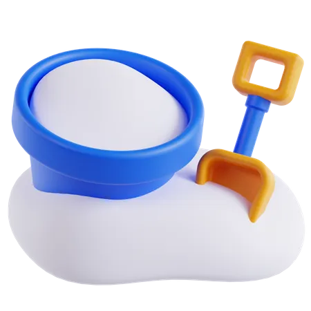 Sand Bucket  3D Icon