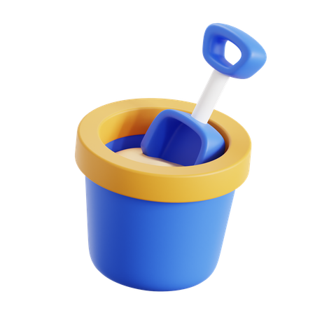 Sand Bucket  3D Icon