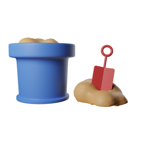 Sand Bucket  3D Icon