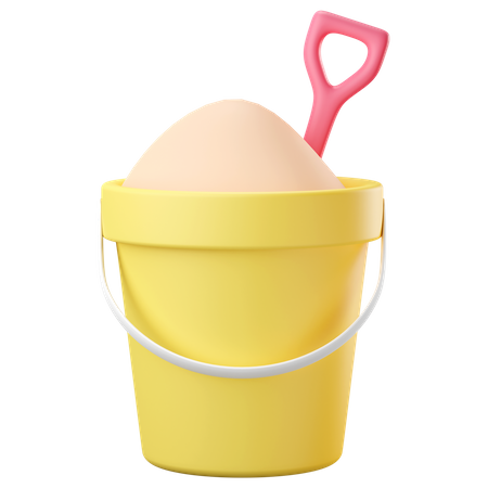 Sand bucket  3D Icon