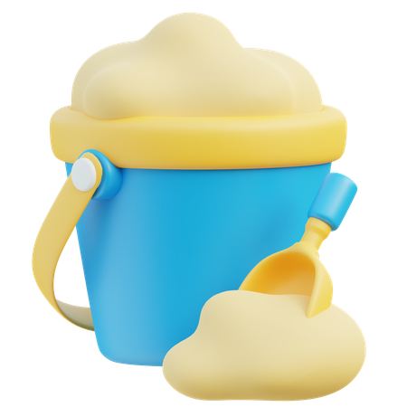 Sand Bucket  3D Icon