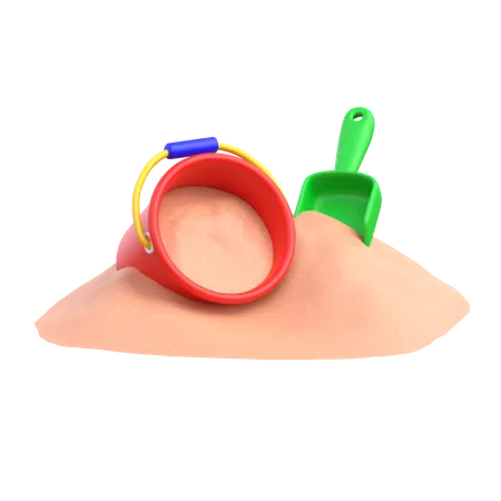 Sand Bucket  3D Icon