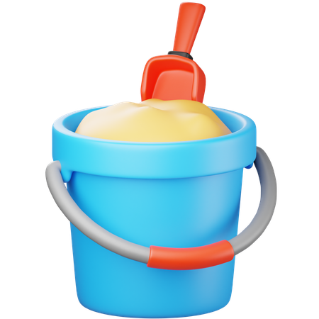 Sand Bucket  3D Icon