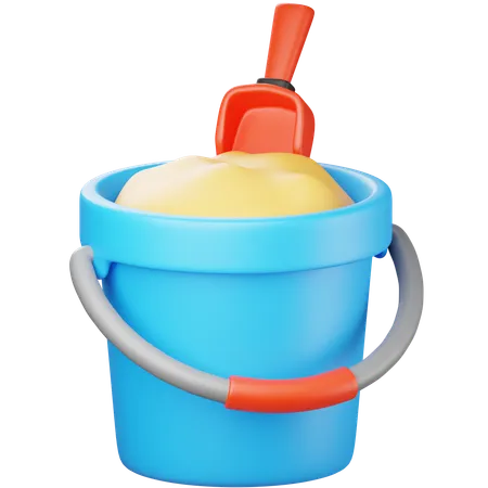 Sand Bucket  3D Icon