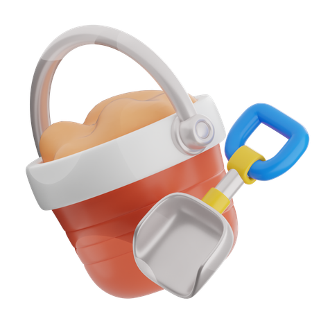 Sand Bucket  3D Icon