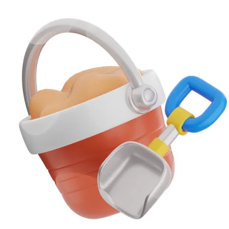 Sand Bucket  3D Icon