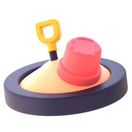 Sand Bucket  3D Icon