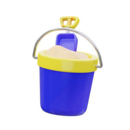 Sand Bucket  3D Icon