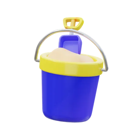 Sand Bucket  3D Icon