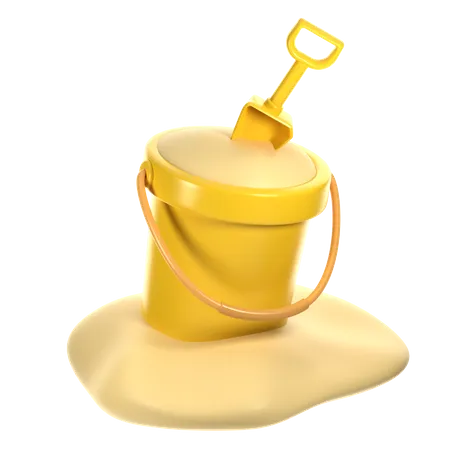 Sand Bucket  3D Icon