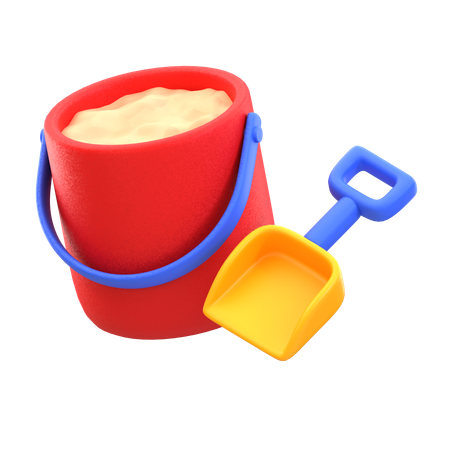 Sand Bucket  3D Icon