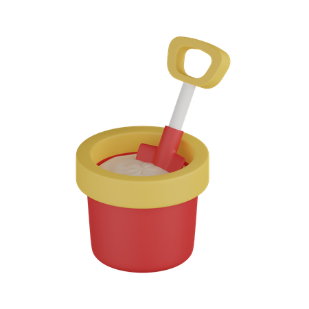 Sand Bucket  3D Icon