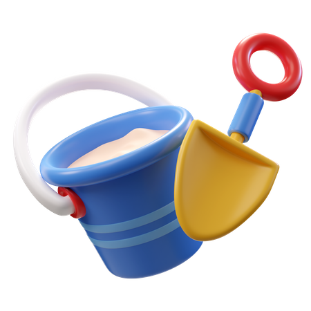 Sand Bucket  3D Icon