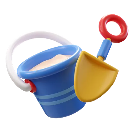 Sand Bucket  3D Icon