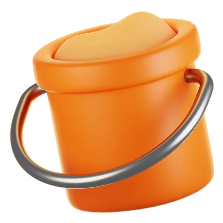 Sand bucket  3D Icon