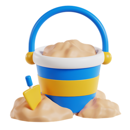 Sand Bucket  3D Icon