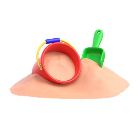 Sand Bucket  3D Icon
