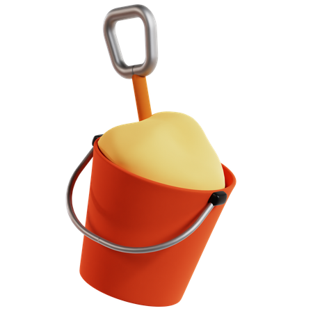 Sand Bucket  3D Icon