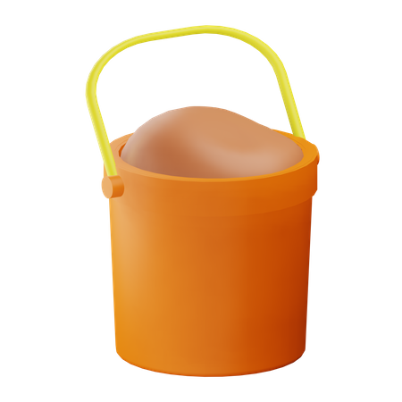 Sand Bucket  3D Icon
