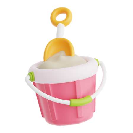 Sand Bucket 3D Icon