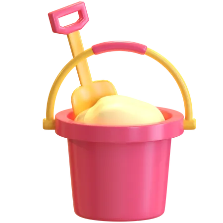 Sand Bucket  3D Illustration