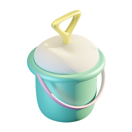 Sand Bucket  3D Illustration