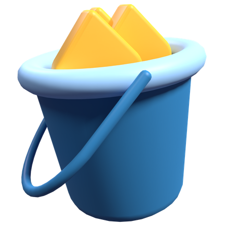 Sand Bucket  3D Illustration