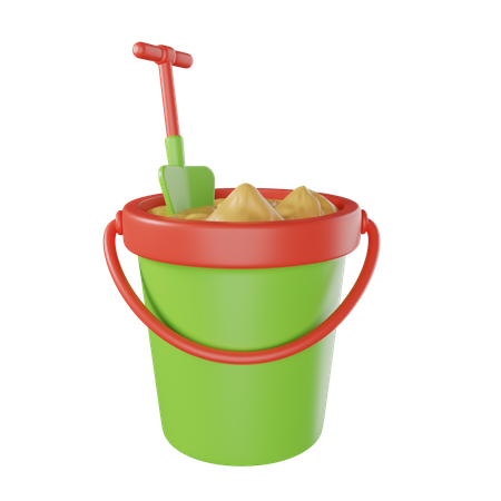 Sand Bucket  3D Illustration