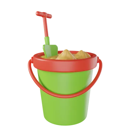 Sand Bucket  3D Illustration