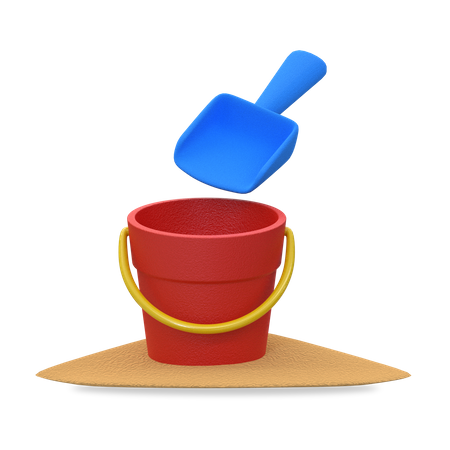 Sand Bucket  3D Illustration