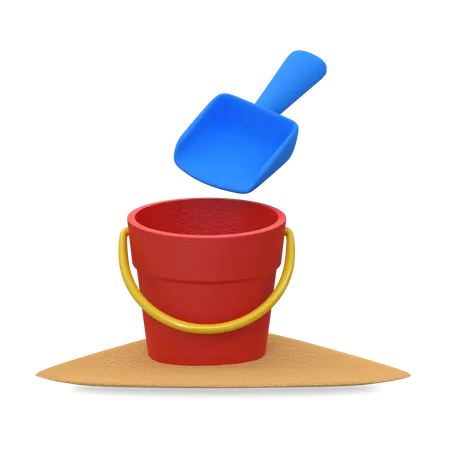 Sand Bucket  3D Illustration