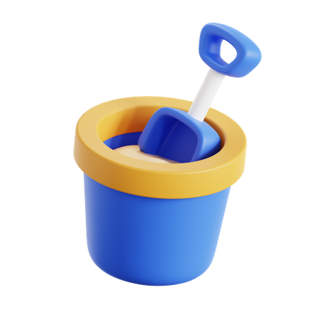 Sand Bucket 3D Icon