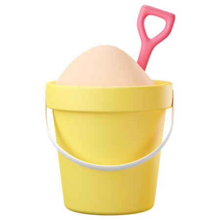 Sand bucket 3D Icon