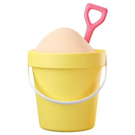 Sand bucket  3D Icon