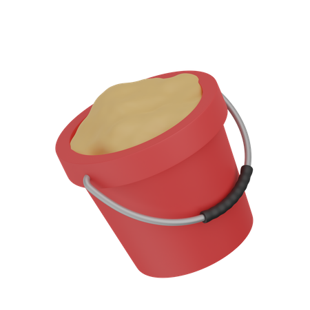 Sand bucket 3D Icon