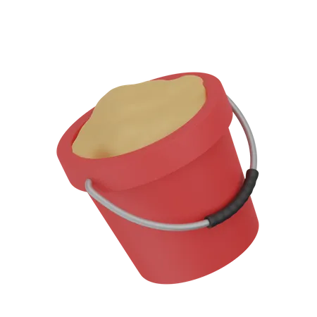 A Bucket Of Sand 3D Icon