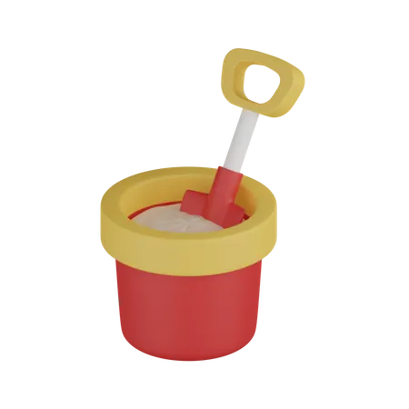 Sand Storage And Scoop 3D Icon