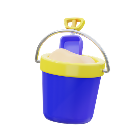 Sand Bucket  3D Icon